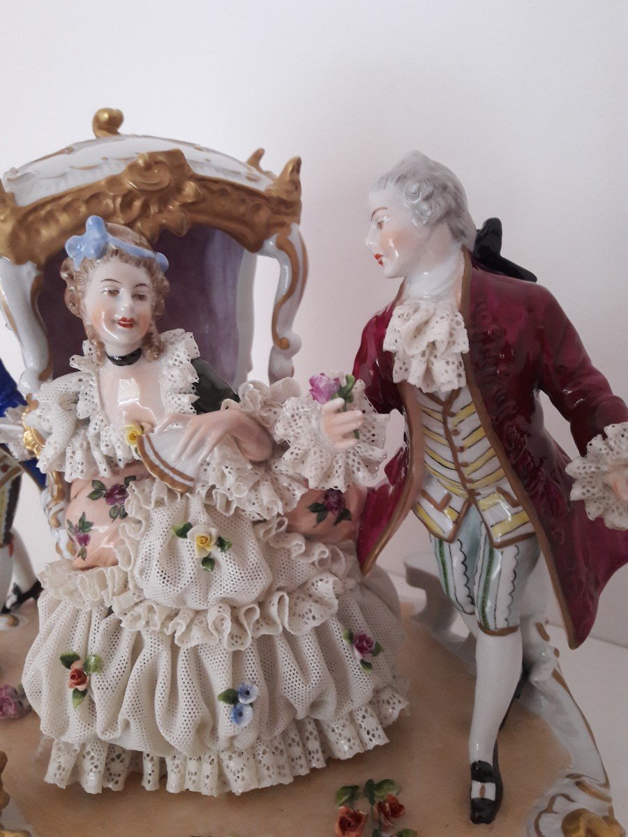 Proantic Large Unter Weiss Bach Porcelain Group