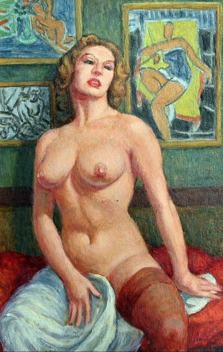 Proantic Edouard Dumoulin 1898 1973 Naked Woman Homage To Matisse