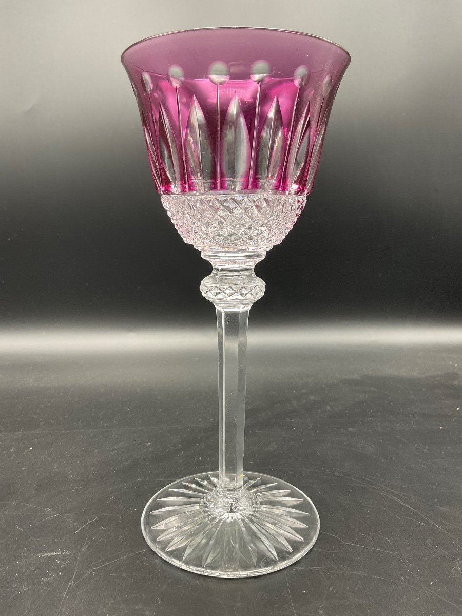 Lead Crystal Wine Glasses with Diamond Pattern from Barthmann