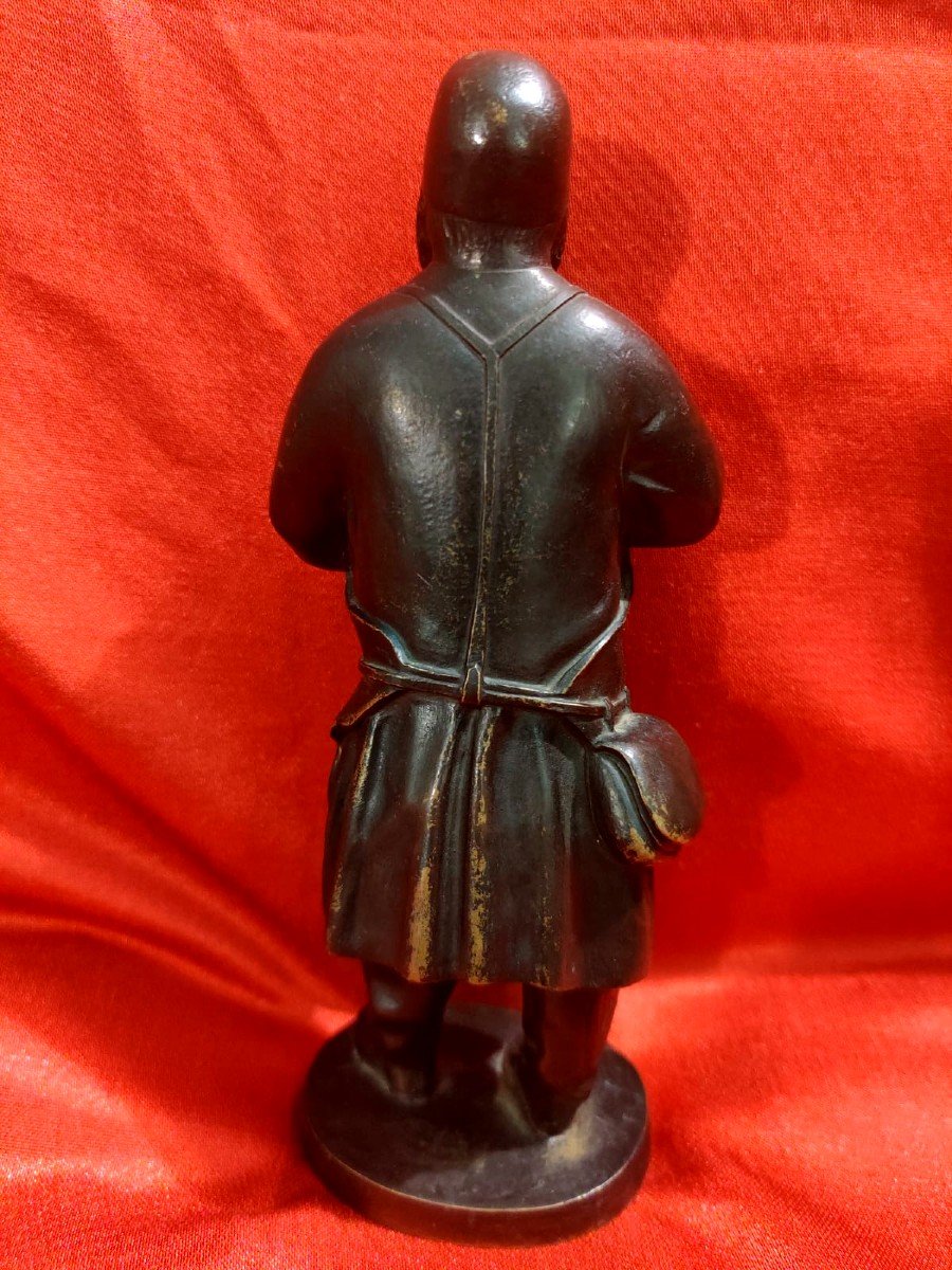 Sculpture d'Un Graveur En Bronze, Des Années 1500-photo-6