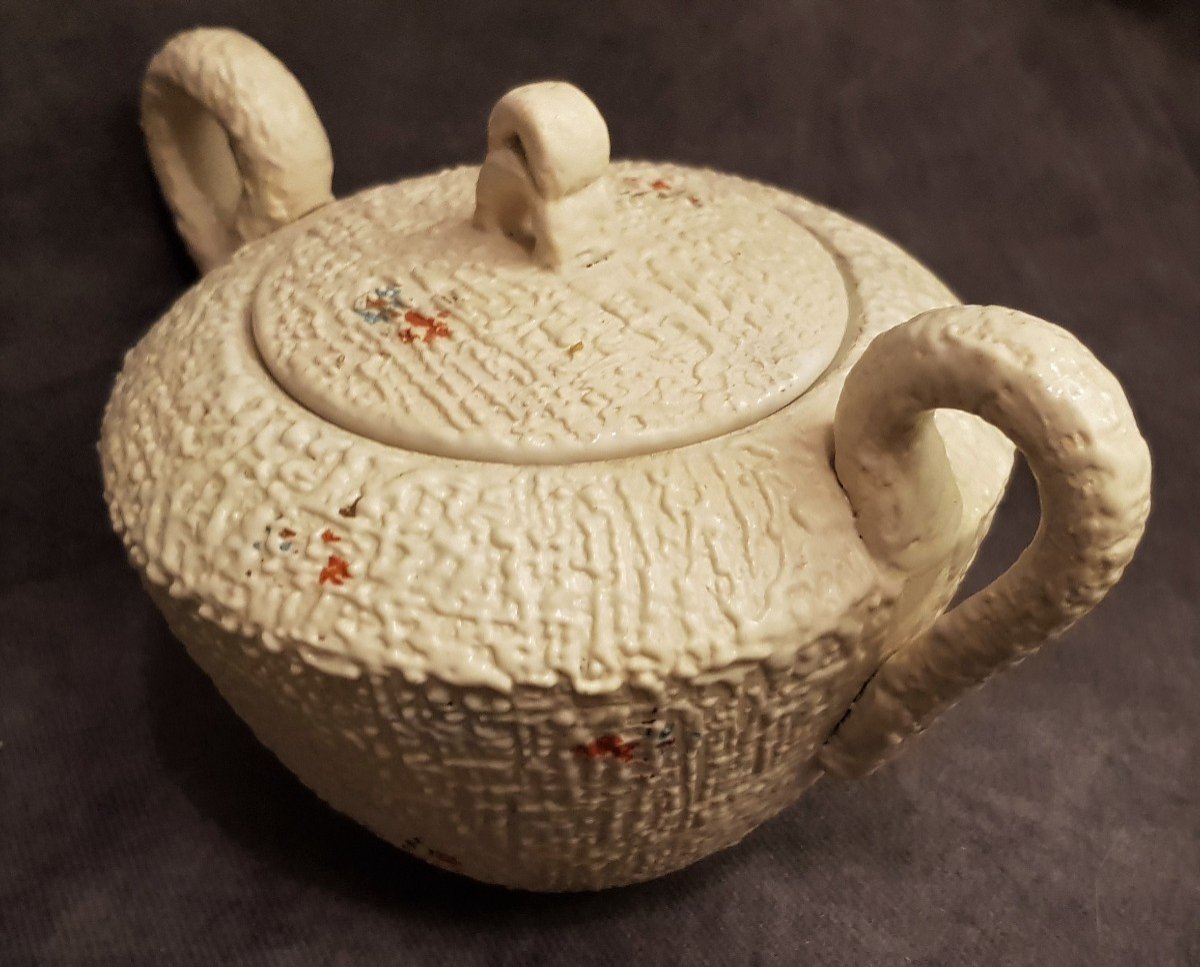 Coppia di tazze da tè e zuccheriere in terracotta Sbordoni Civita Castellana-photo-4