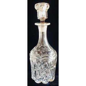 Antica bottiglia in cristallo Le Creusot della fine del XIX secolo