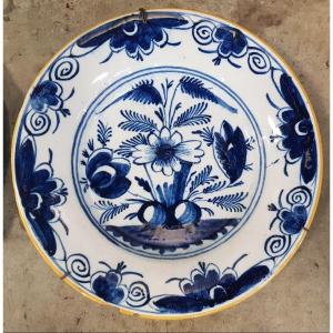 Piatto antico in ceramica  di Delft Olanda XVIII secolo