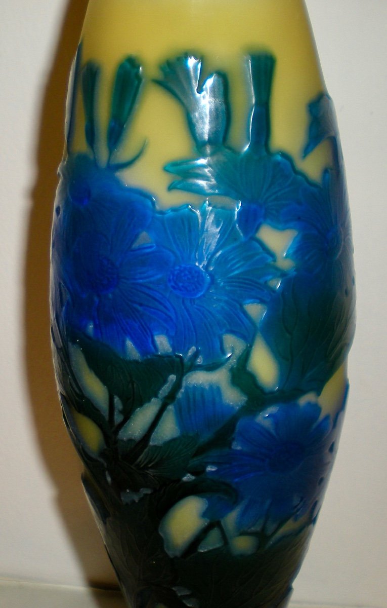 Cineraria- Vaso  art nouveau Gallè-photo-4