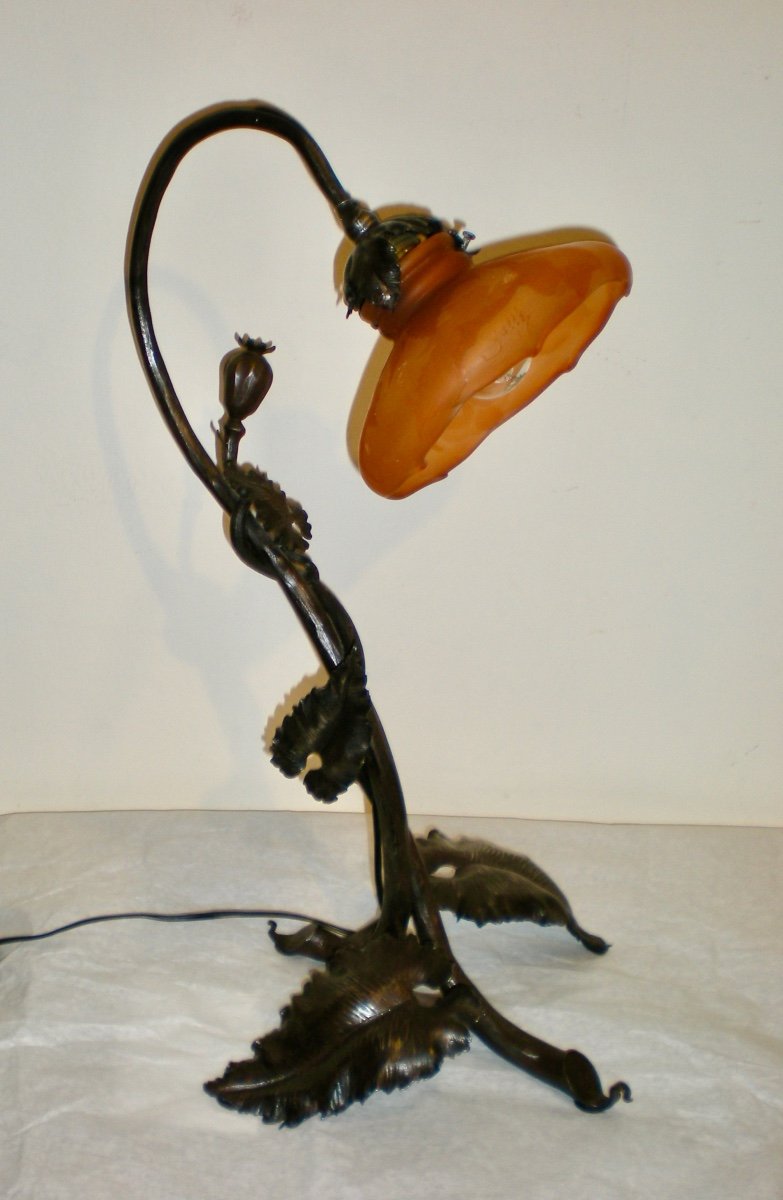 Lampada/ scultura art nouveau Gallè