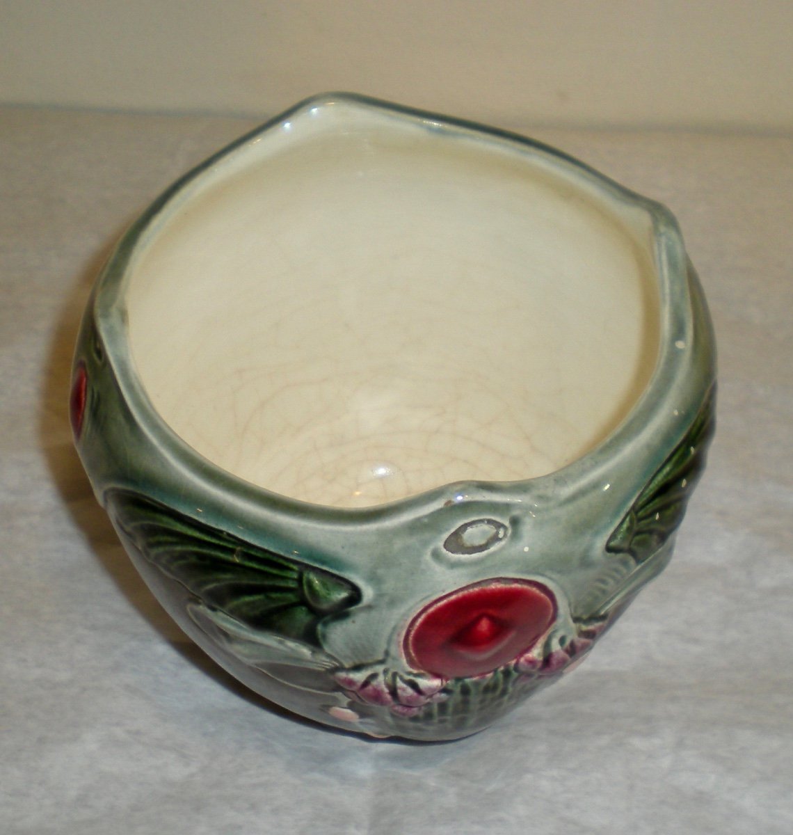 Piccolo cache pot art nouveau barbotine-photo-2