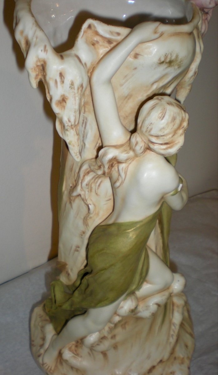 Coppia di vasi/scultura art nouveau Royal Dux -photo-1