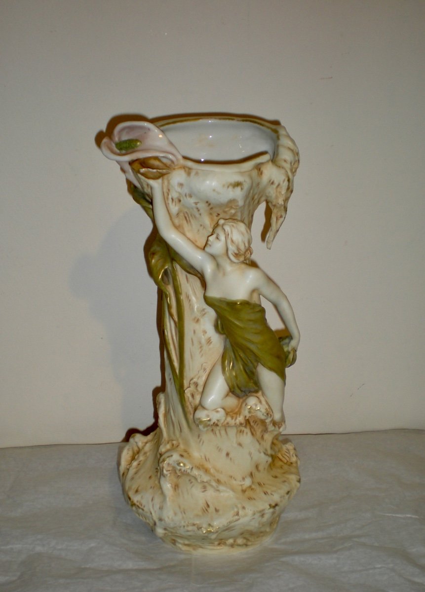 Coppia di vasi/scultura art nouveau Royal Dux -photo-2