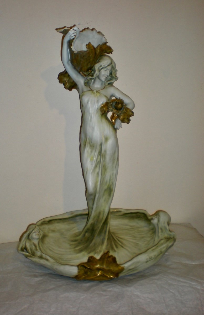 The poppy sculpture- Scultura/vide poches art nouveau Amphora