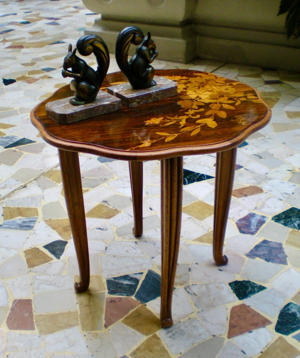 Clematide-Coffee table art nouveau Gallè-photo-2