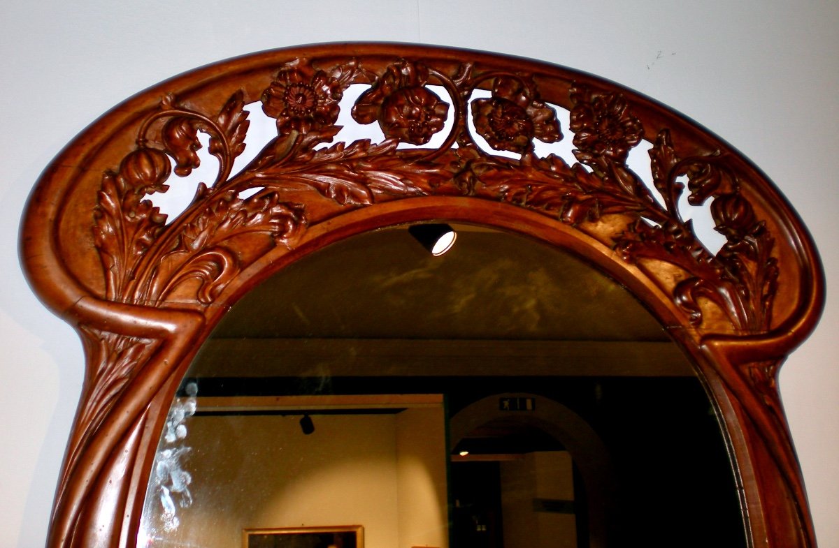 Papaveri- Specchiera art nouveau-photo-3