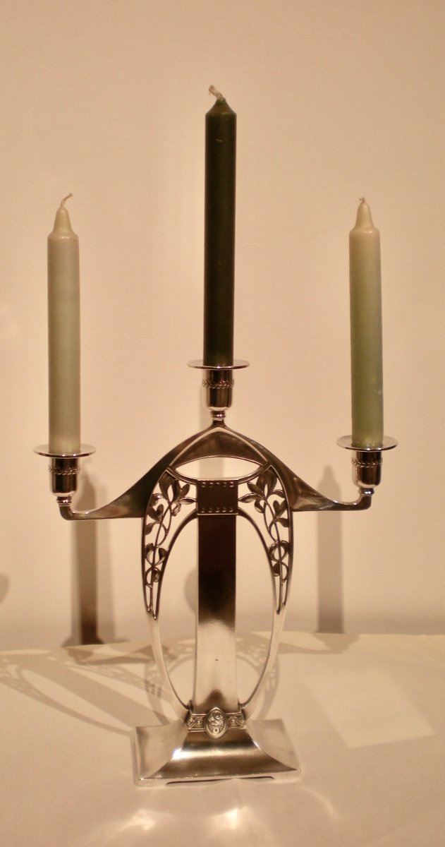 Candelieri jugendstil W.M.F.-photo-3