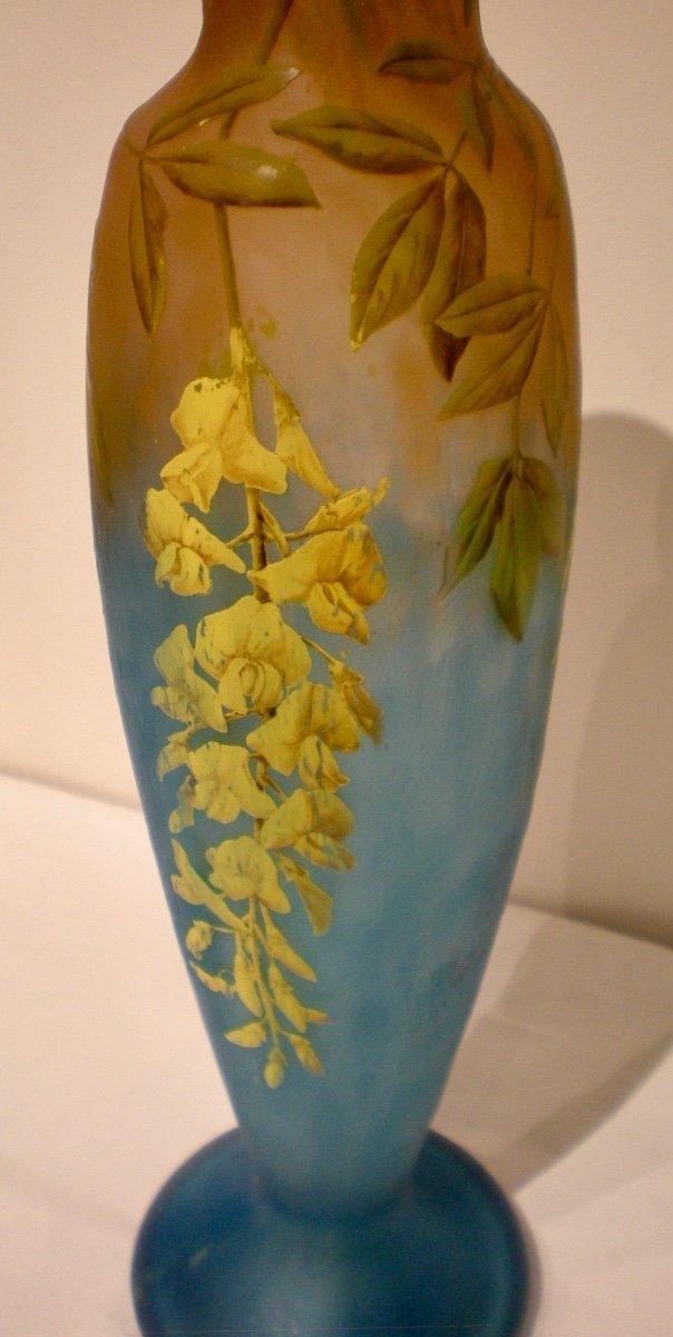 Maggiociondolo- Vaso art nouveau Daum Nancy-photo-4