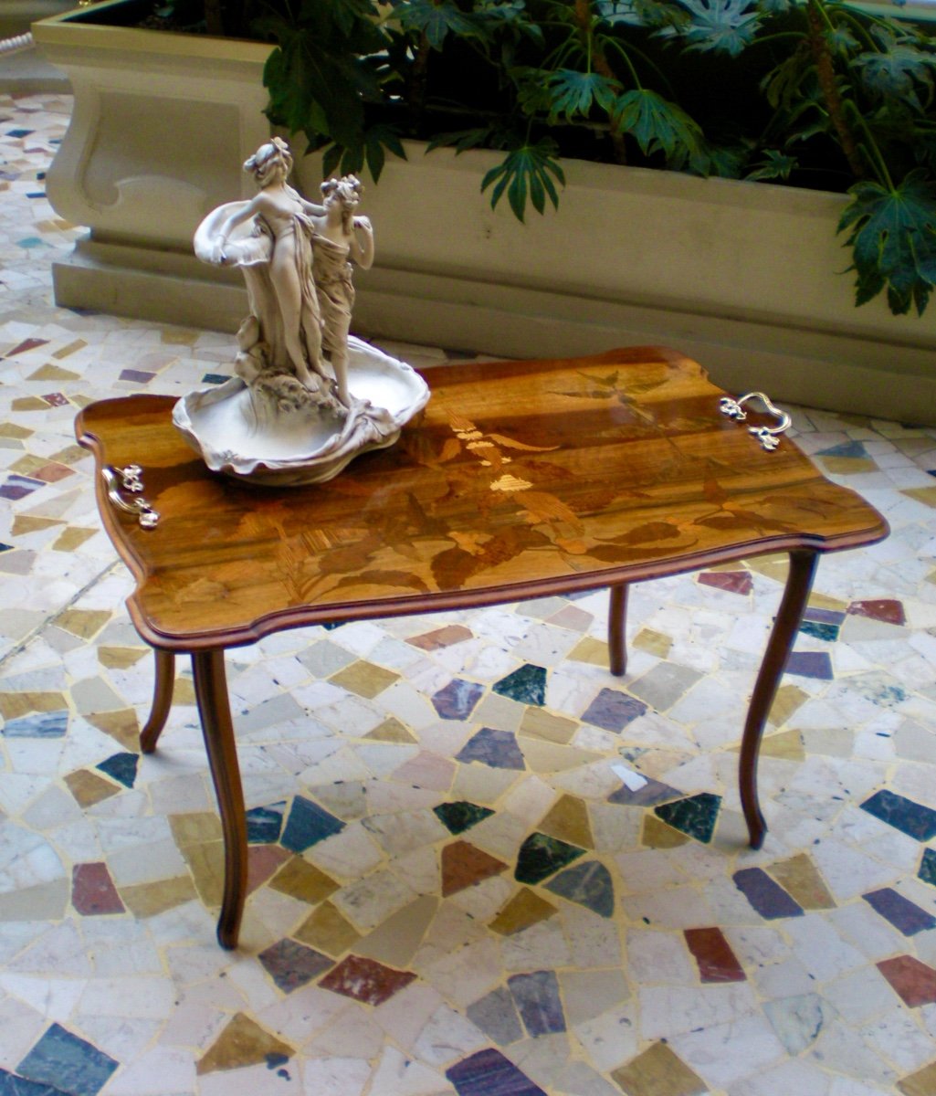 Coffee table art nouveau-photo-3