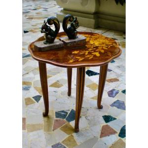 Clematide-Coffee table art nouveau Gallè