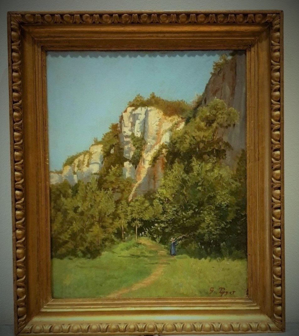 Huile Sur Toile Paysage XIX Siècle Signè Germain Paget 1817-1884