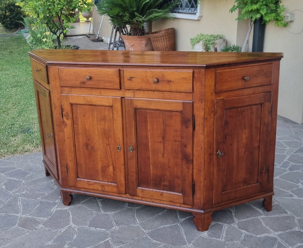 Credenza Scantonata del 1800 Veneta in Ciliegio-photo-3