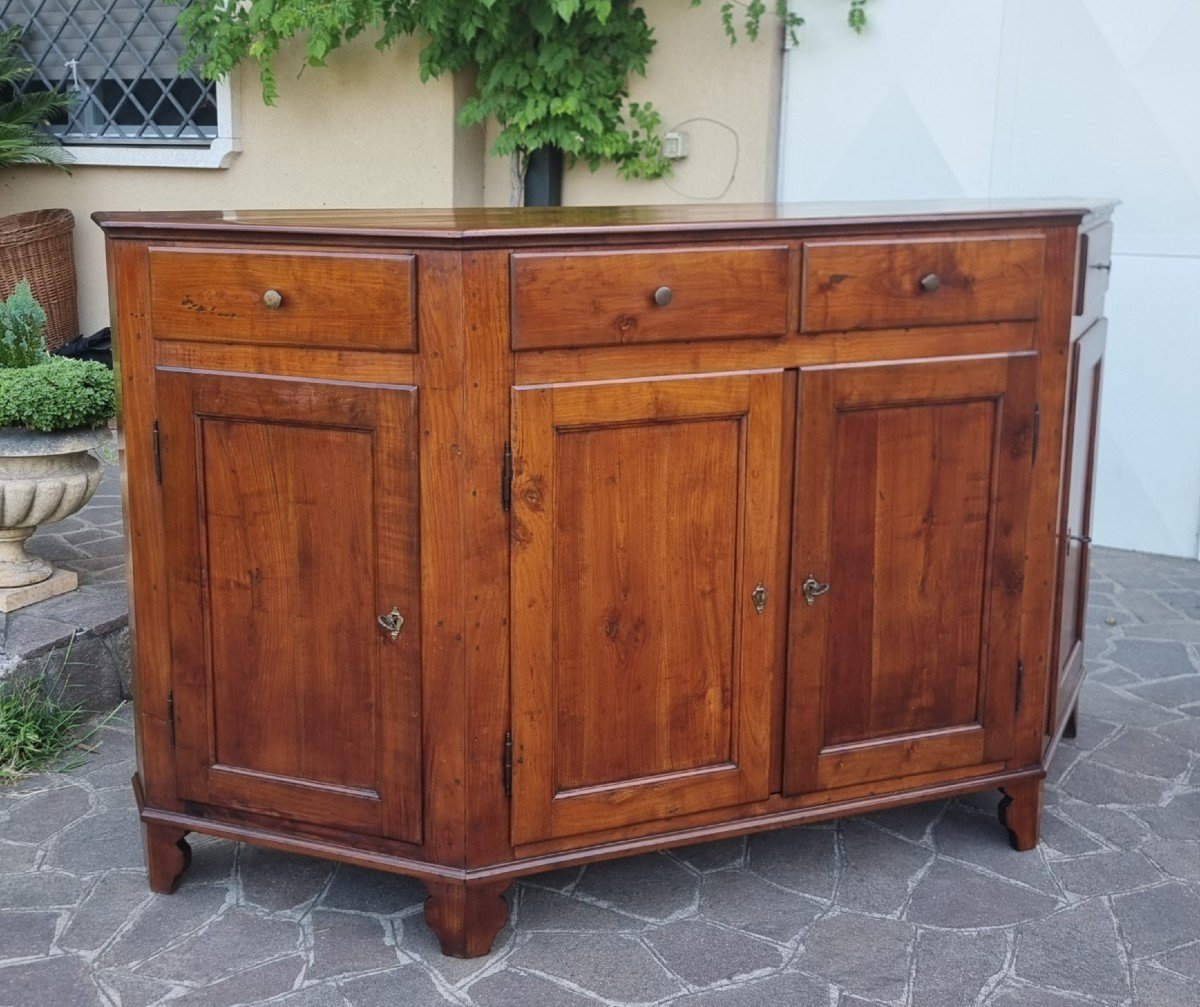 Credenza Scantonata del 1800 Veneta in Ciliegio-photo-4