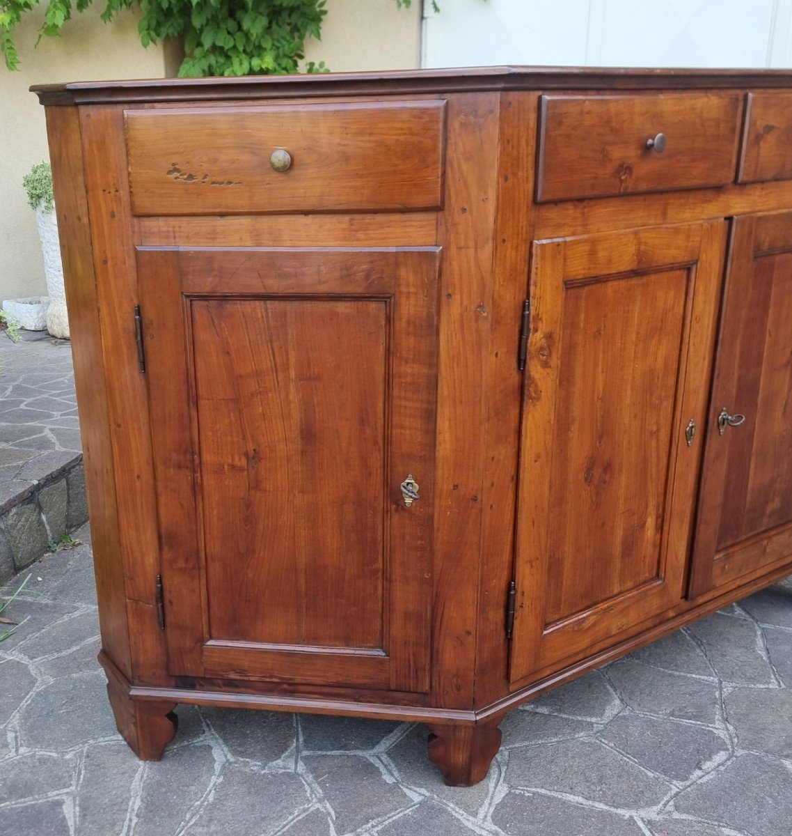 Credenza Scantonata del 1800 Veneta in Ciliegio-photo-1