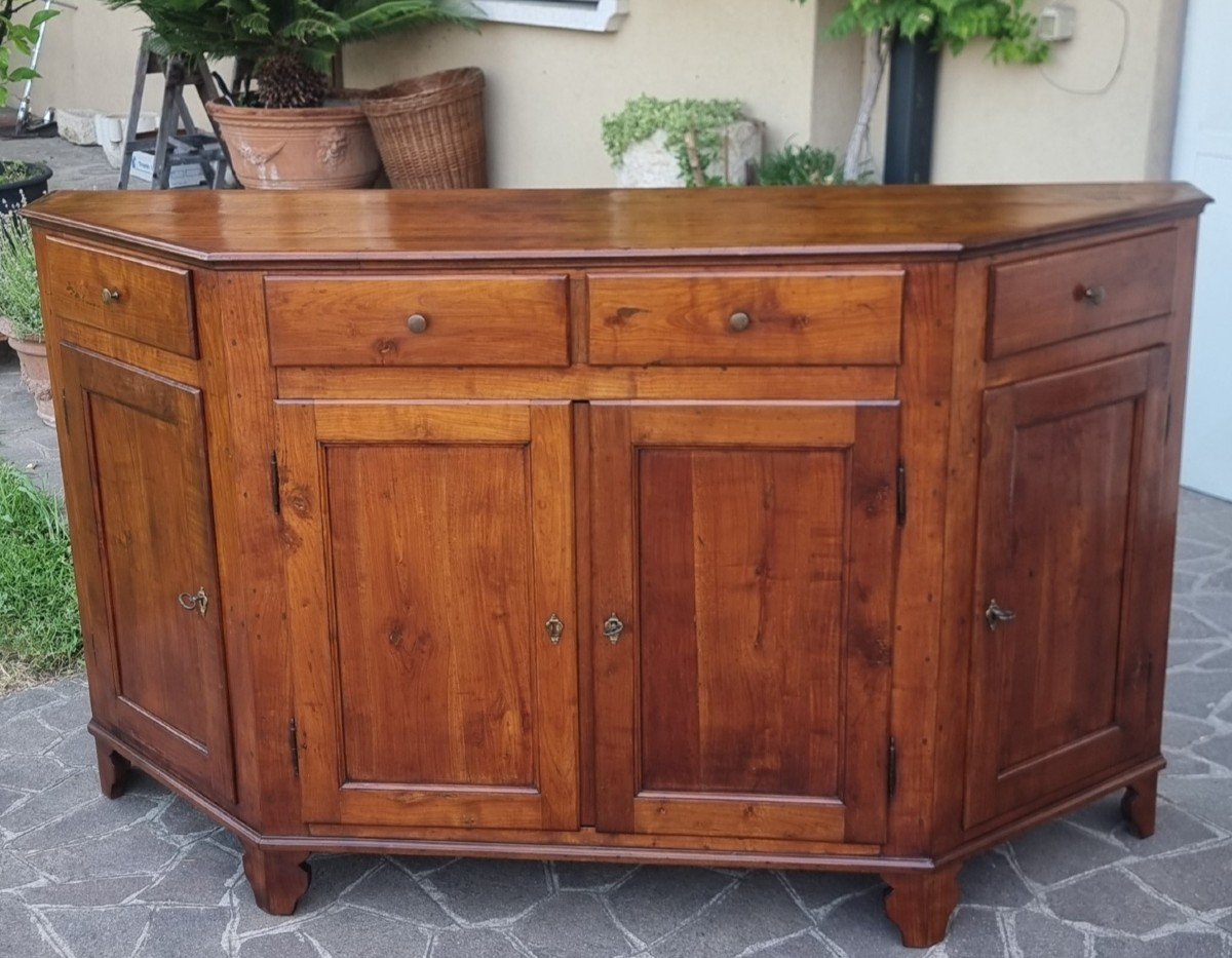 Credenza Scantonata del 1800 Veneta in Ciliegio-photo-2