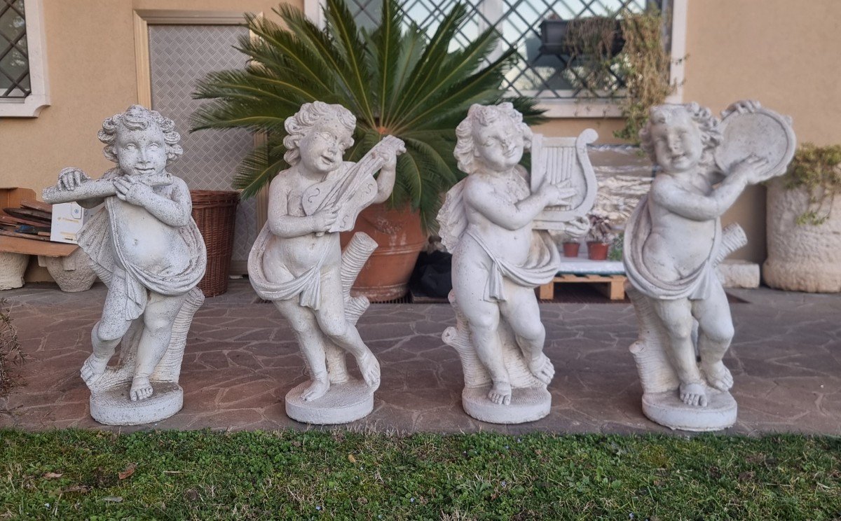 4 Sculture in Pietra Anni ‘20 – Allegoria della Musica-photo-2