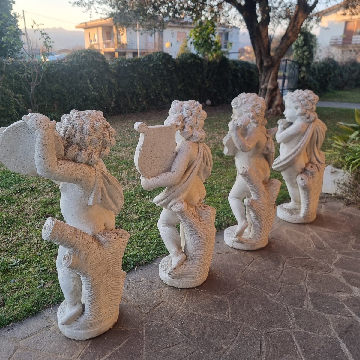 4 Sculture in Pietra Anni ‘20 – Allegoria della Musica-photo-4