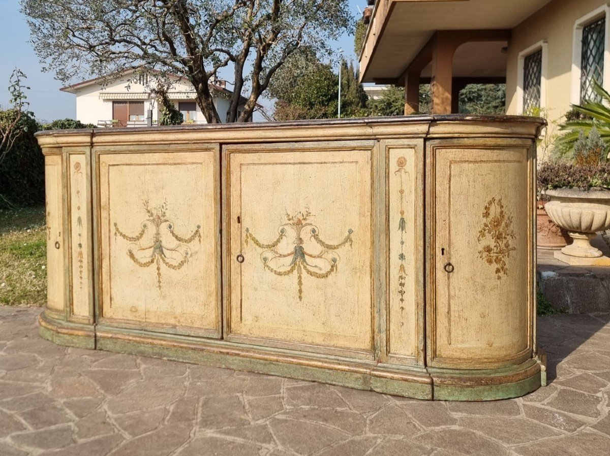 Credenza laccata veronese di primo 700 originale non replica! Alta qualità-photo-8