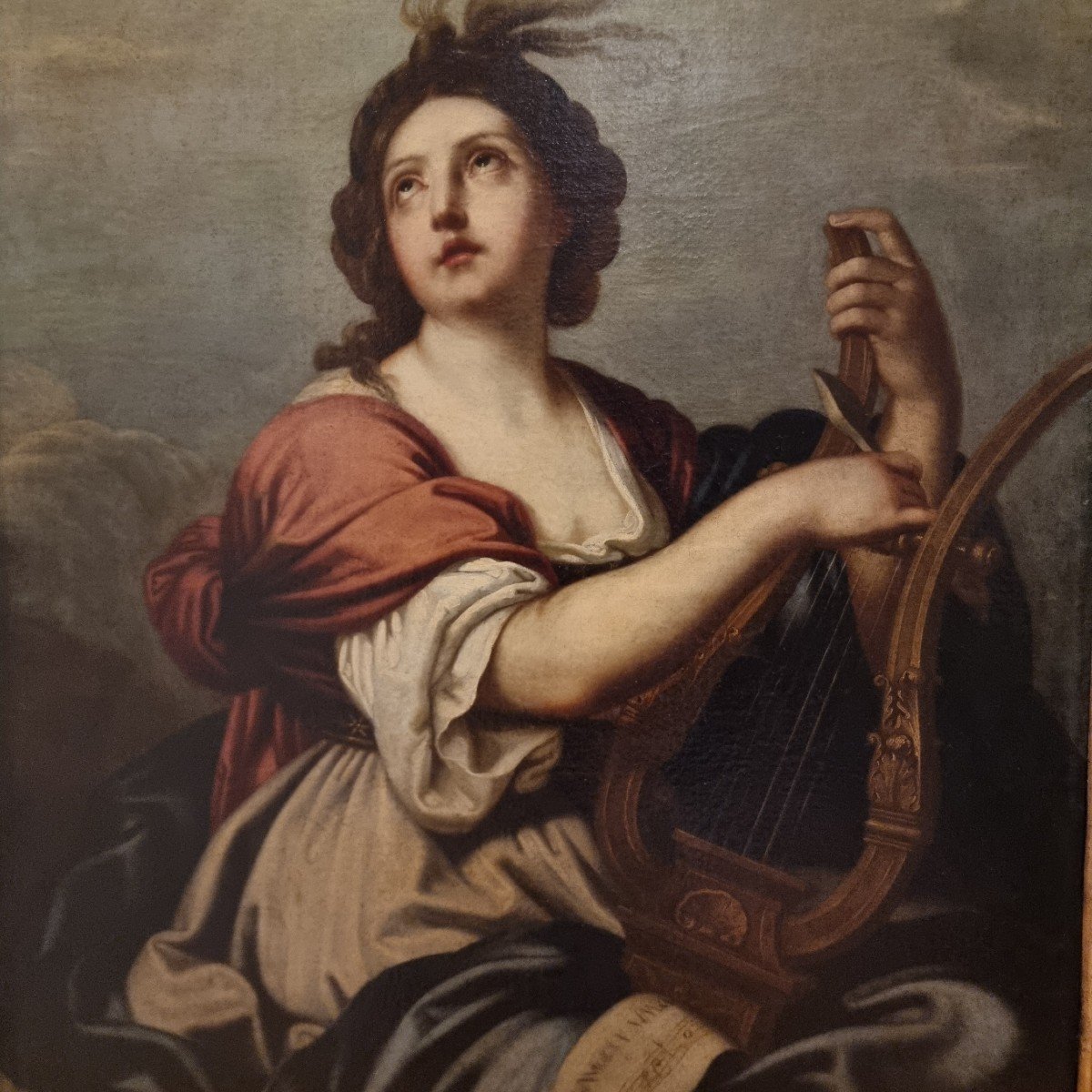 Olio su Tela del Seicento – Allegoria della Musica di Simone Cantarini (1612-1648)-photo-3