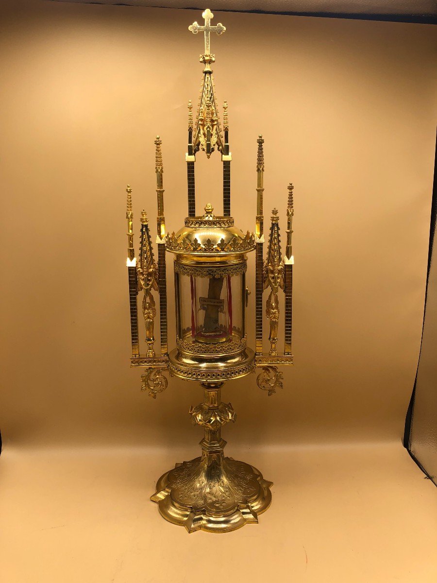 RELIQUIARIO IN BRONZO DORATO DI SAN TOMMASO DI CANTERBURY