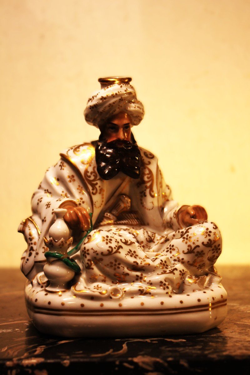  Jacob Petit - Vieux Paris XIXsec. coppia di figure in porcellana "Sultano e Sultana" -photo-4