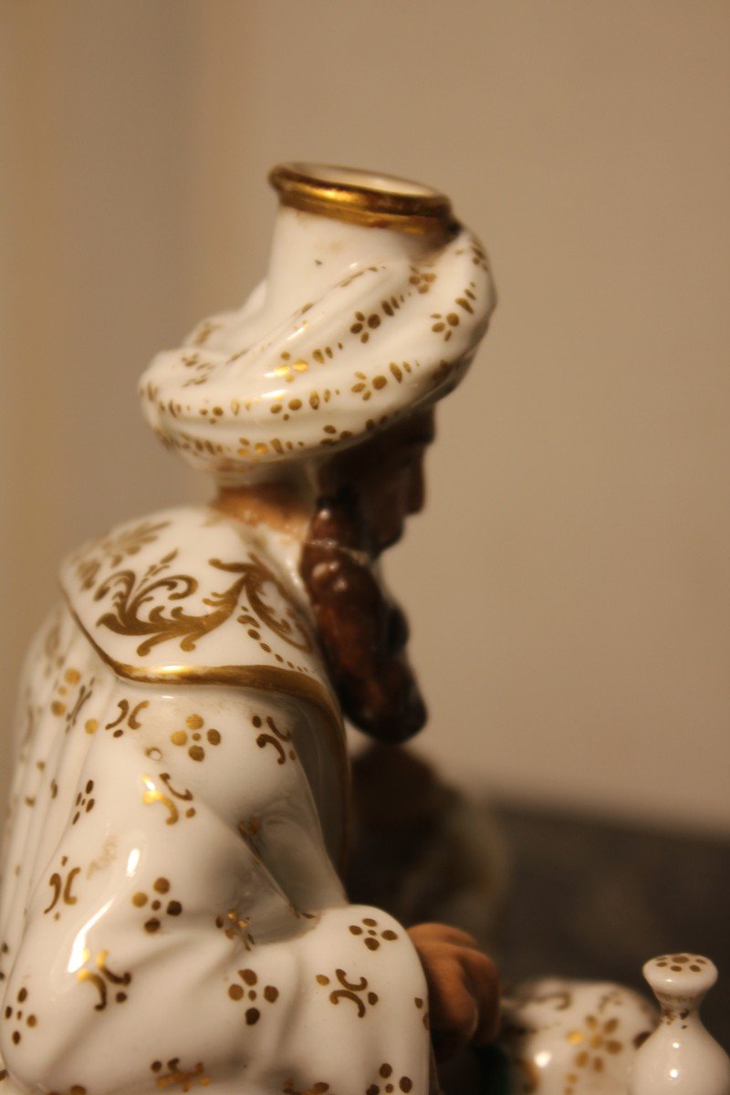  Jacob Petit - Vieux Paris XIXsec. coppia di figure in porcellana "Sultano e Sultana" -photo-6