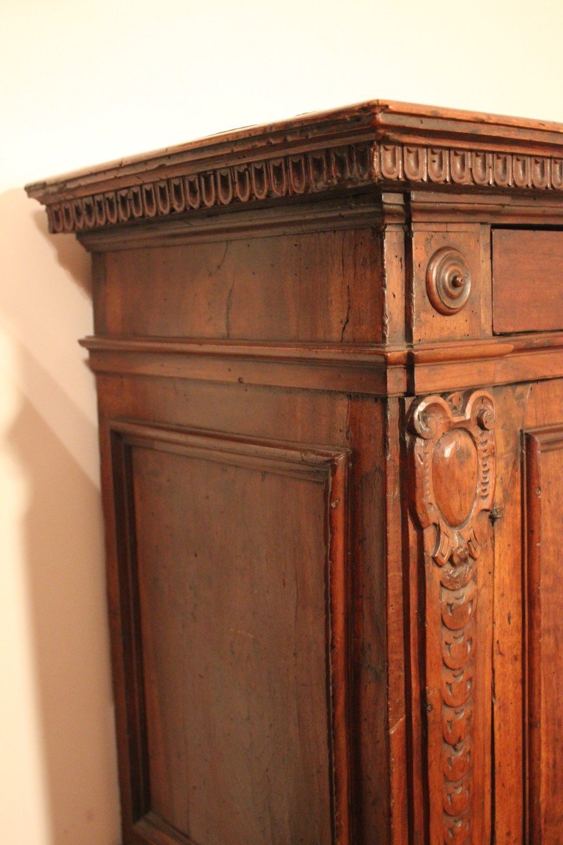 Credenza in noce scolpito, tardo rinascimento toscano fine XVI sec.-photo-5