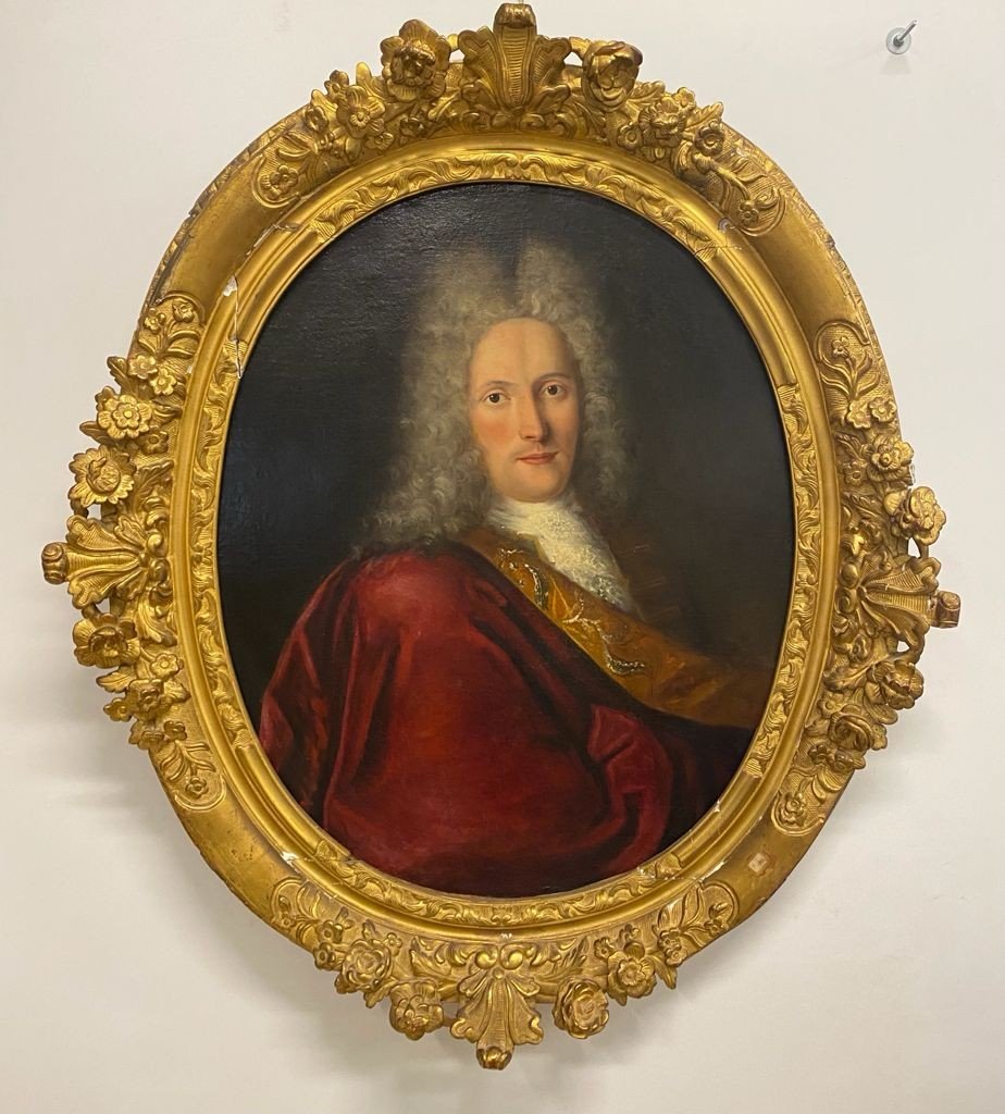 Coppia di dipinti raffiguranti nobili attribuibile a Nicolas De Largillierre (parigi 1656/1746)-photo-3