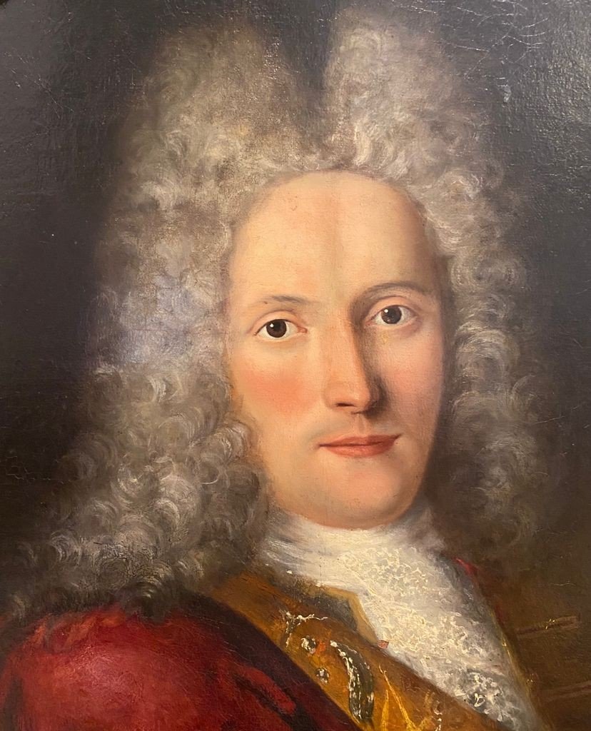 Coppia di dipinti raffiguranti nobili attribuibile a Nicolas De Largillierre (parigi 1656/1746)-photo-2