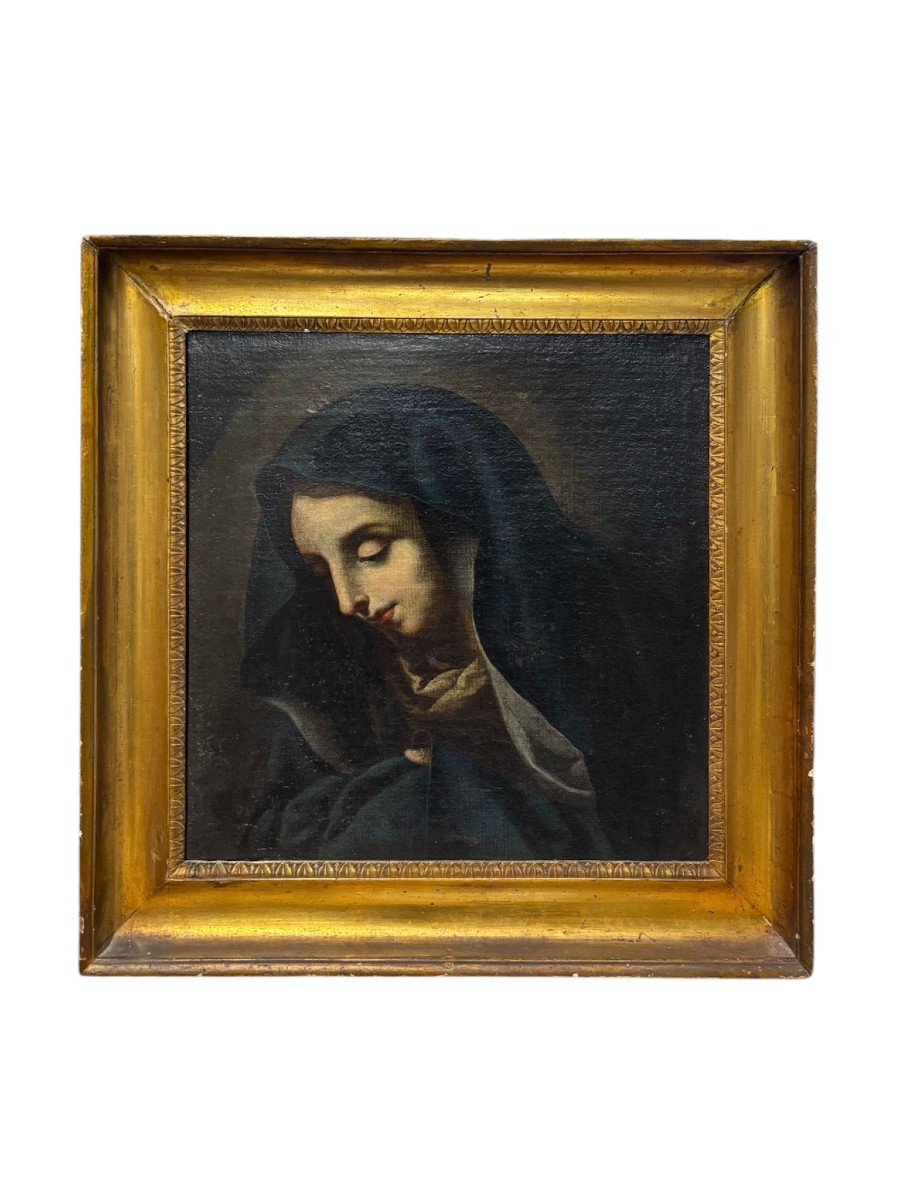 Olio su tela la Madonna addolorata 