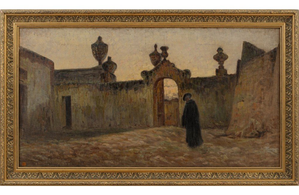 Olio su tela Firma in basso a destra. ONOFRIO TOMASELLI (Bagheria 1866 - Palermo 1956)