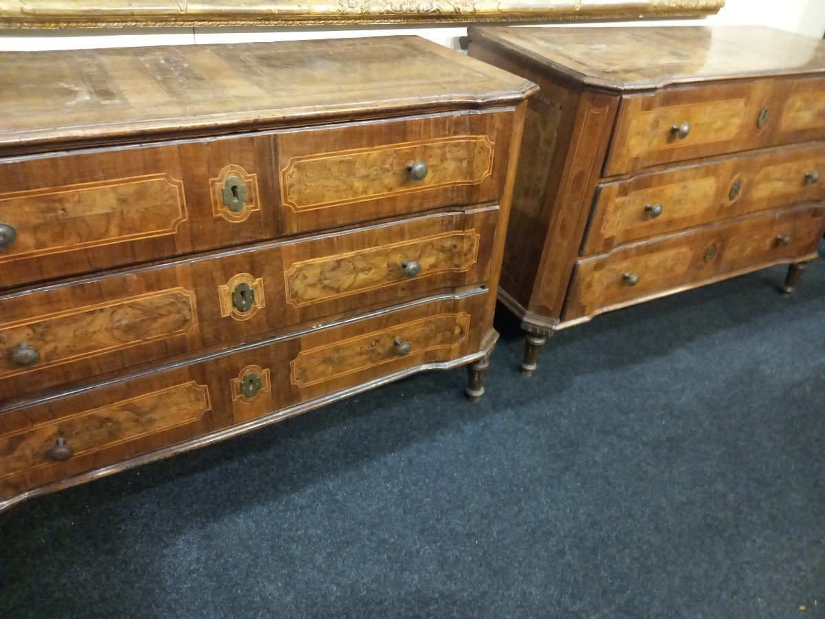 Two Louis XVI chests of drawers-photo-1