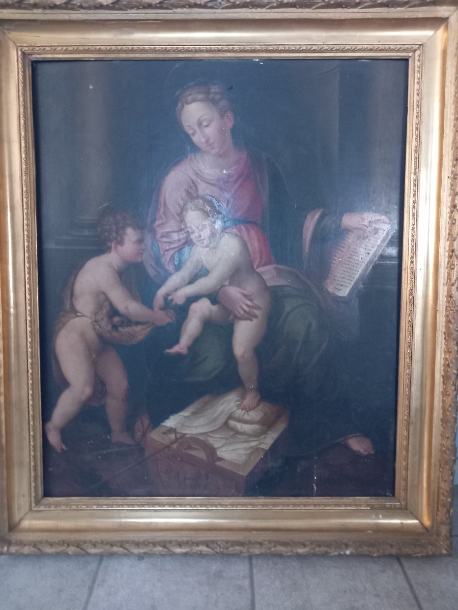 Dipinto su tavola - Madonna con Bambino, '500, Centro Italia