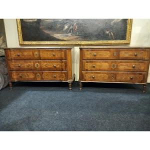 Two Louis XVI chests of drawers