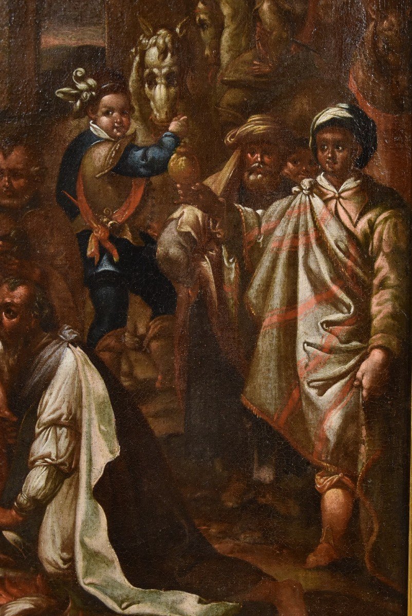 L’Adorazione dei Magi, Giovanni Stradano (Bruges 1523 - Firenze 1605) Bottega di-photo-3