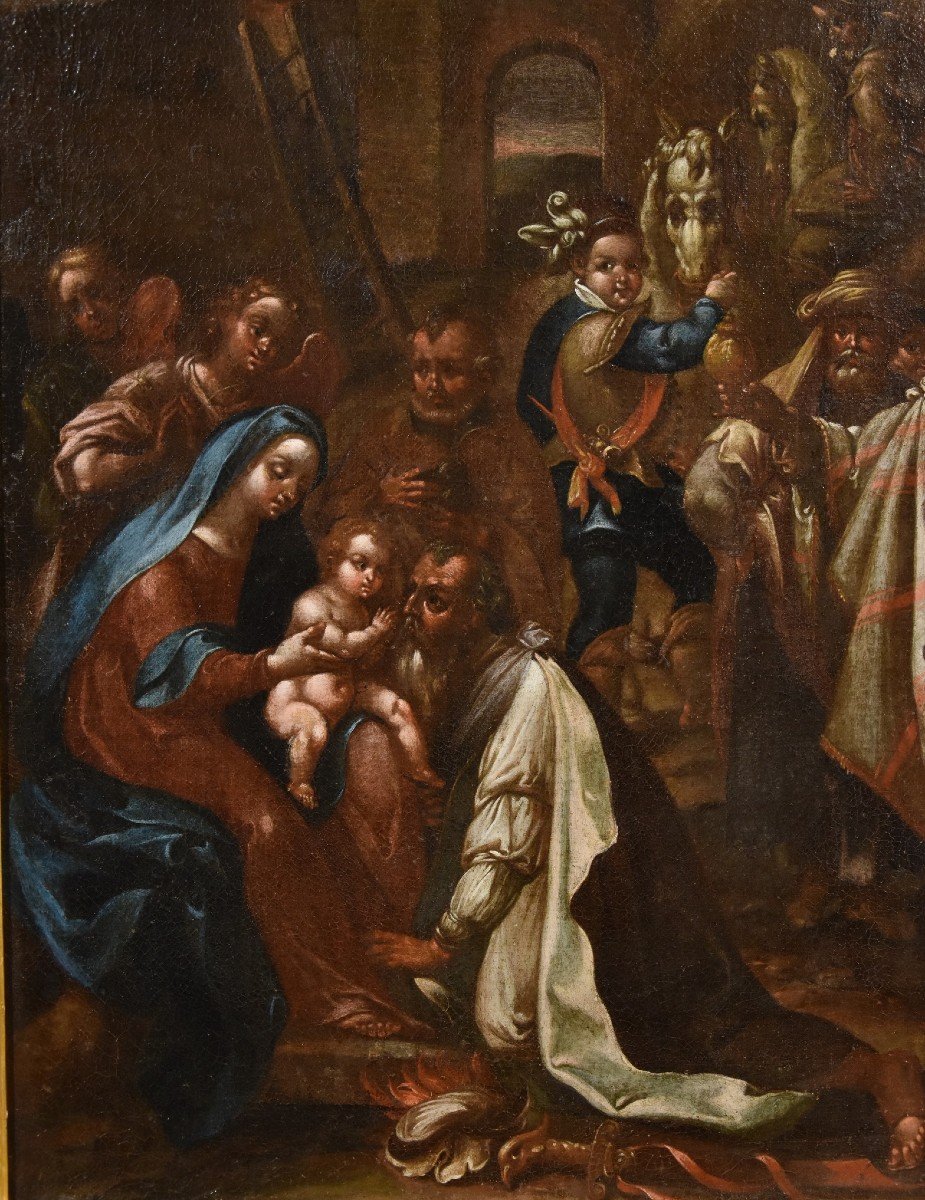 L’Adorazione dei Magi, Giovanni Stradano (Bruges 1523 - Firenze 1605) Bottega di-photo-4