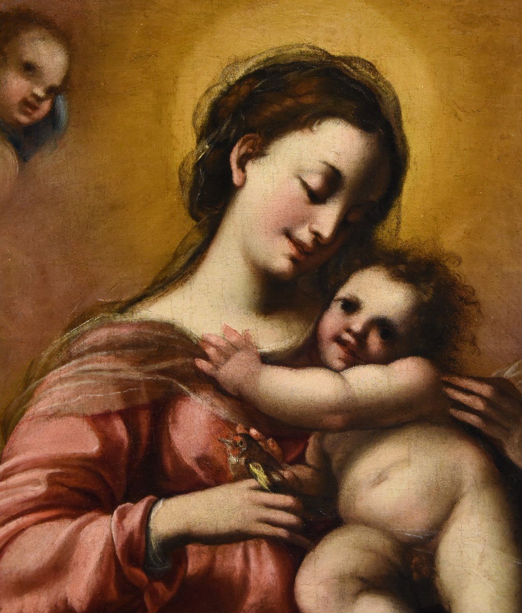 Jacopo Confortini (Firenze 1602-1672), Madonna con Bambino e due angeli-photo-2