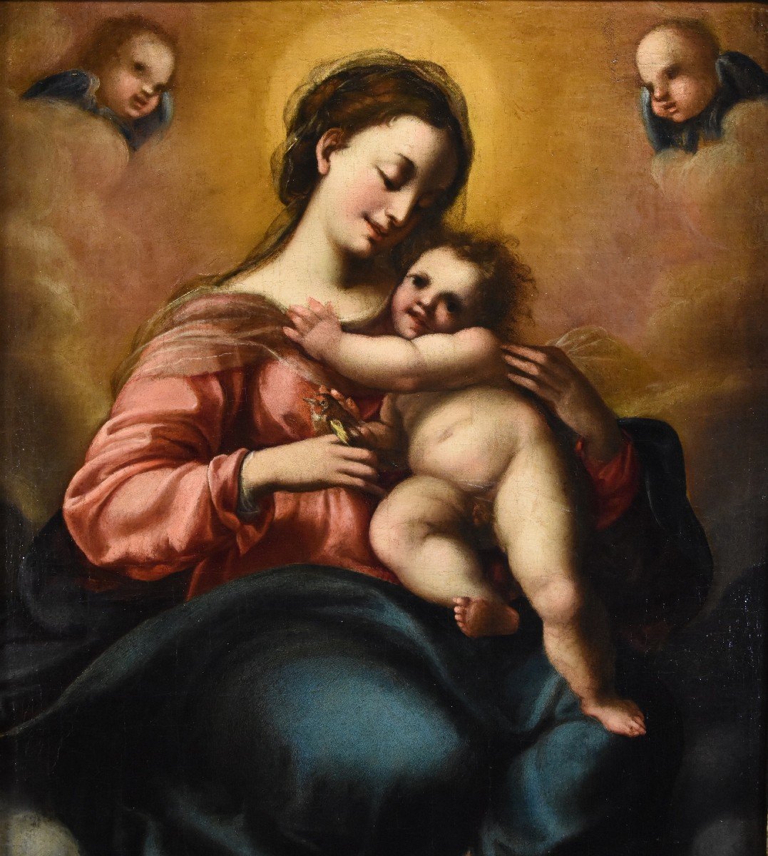 Jacopo Confortini (Firenze 1602-1672), Madonna con Bambino e due angeli-photo-5