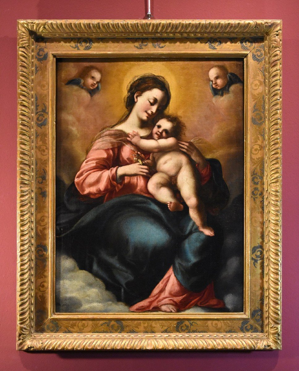 Jacopo Confortini (Firenze 1602-1672), Madonna con Bambino e due angeli