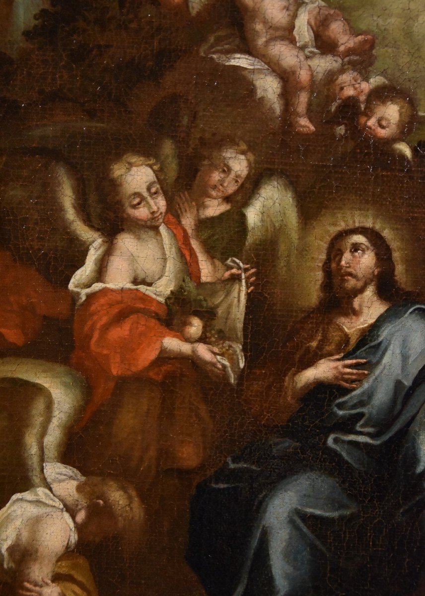 Cristo circondato dagli angeli nel deserto, Cerchia di Pietro da Cortona-photo-5