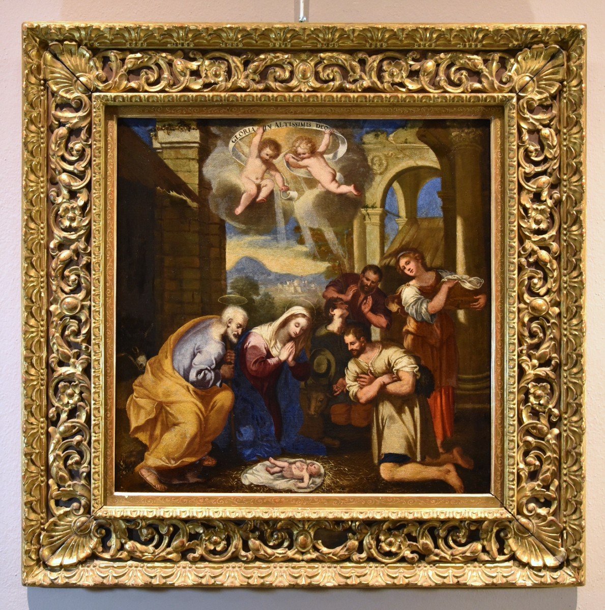 Natività con adorazione dei pastori, Giacinto Gimignani (Pistoia, 1606 - Roma, 1681) bottega 