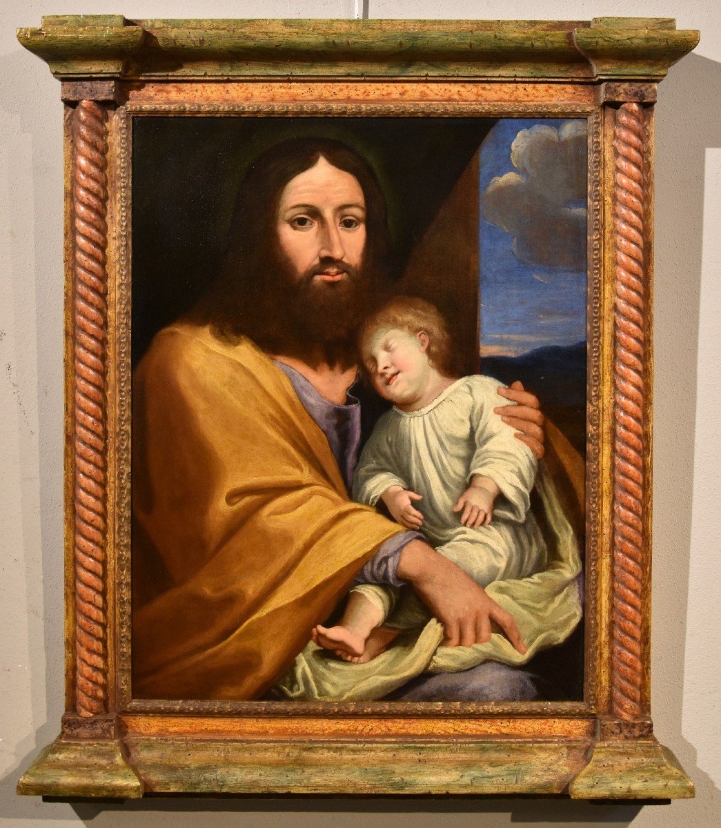  Gesù con il figlio del committente, Giovan Battista Salvi (1609 - 1685) cerchia/seguace-photo-2