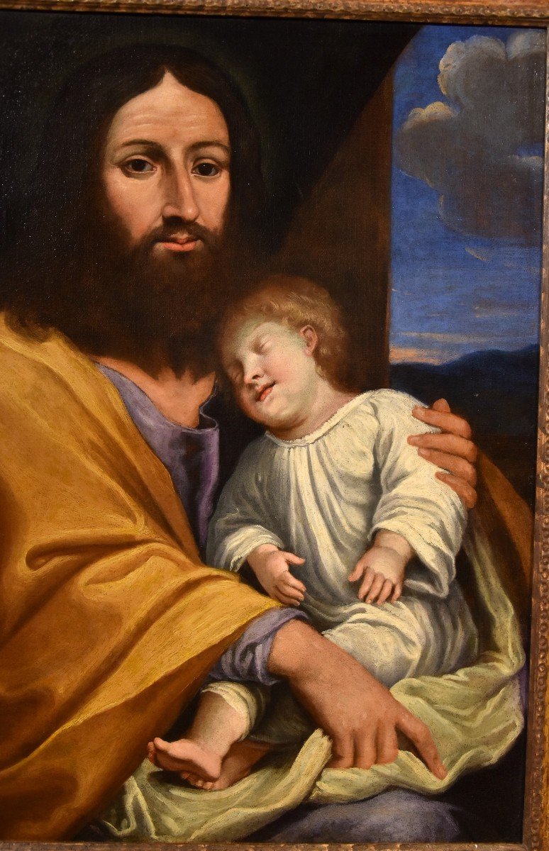  Gesù con il figlio del committente, Giovan Battista Salvi (1609 - 1685) cerchia/seguace-photo-4