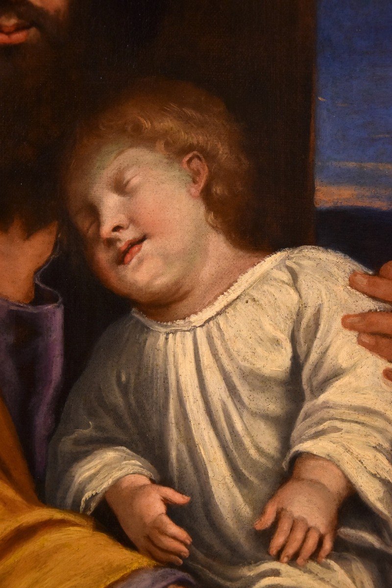  Gesù con il figlio del committente, Giovan Battista Salvi (1609 - 1685) cerchia/seguace-photo-3