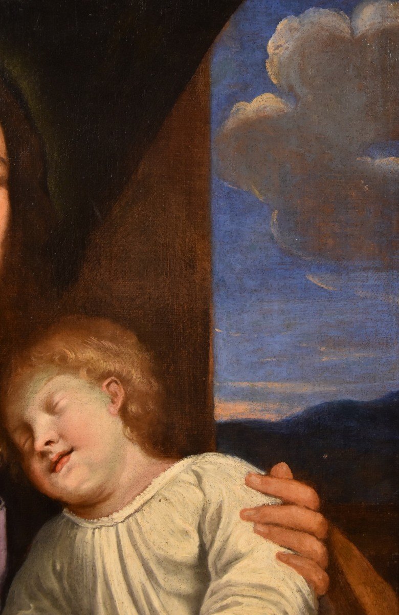  Gesù con il figlio del committente, Giovan Battista Salvi (1609 - 1685) cerchia/seguace-photo-4